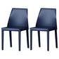 Contemporary Style Leather Dining Chairs Windsor Back Armless Dining Chairs Royal Blue 2 Piece Set Clearhalo ' kitchen&dining_furn' 'Dining Chairs' 'Dining Tables & Seating' 'dining_chair' 'furn' 'furn_dining_chair' 'Furniture' 'furniture_dining_chair' 'Kitchen & Dining Furniture' 'kitchen' 3847280