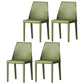 Contemporary Style Leather Dining Chairs Windsor Back Armless Dining Chairs Pea Green 4 Piece Set Clearhalo ' kitchen&dining_furn' 'Dining Chairs' 'Dining Tables & Seating' 'dining_chair' 'furn' 'furn_dining_chair' 'Furniture' 'furniture_dining_chair' 'Kitchen & Dining Furniture' 'kitchen' 3847290