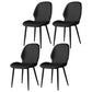 Contemporary Restaurant Leather Side Chair Matte Finish Parsons Dining Chair Black 4 Piece Set Clearhalo ' kitchen&dining_furn' 'Dining Chairs' 'Dining Tables & Seating' 'dining_chair' 'furn' 'furn_dining_chair' 'Furniture' 'furniture_dining_chair' 'Kitchen & Dining Furniture' 'kitchen' 3847298
