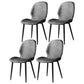 Contemporary Restaurant Leather Side Chair Matte Finish Parsons Dining Chair Grey 4 Piece Set Clearhalo ' kitchen&dining_furn' 'Dining Chairs' 'Dining Tables & Seating' 'dining_chair' 'furn' 'furn_dining_chair' 'Furniture' 'furniture_dining_chair' 'Kitchen & Dining Furniture' 'kitchen' 3847304
