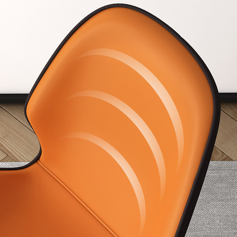 Contemporary Restaurant Leather Side Chair Matte Finish Parsons Dining Chair Clearhalo ' kitchen&dining_furn' 'Dining Chairs' 'Dining Tables & Seating' 'dining_chair' 'furn' 'furn_dining_chair' 'Furniture' 'furniture_dining_chair' 'Kitchen & Dining Furniture' 'kitchen' 3847305