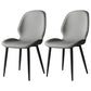 Contemporary Restaurant Leather Side Chair Matte Finish Parsons Dining Chair Light Gray 2 Piece Set Clearhalo ' kitchen&dining_furn' 'Dining Chairs' 'Dining Tables & Seating' 'dining_chair' 'furn' 'furn_dining_chair' 'Furniture' 'furniture_dining_chair' 'Kitchen & Dining Furniture' 'kitchen' 3847309