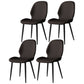 Contemporary Restaurant Leather Side Chair Matte Finish Parsons Dining Chair Brown 4 Piece Set Clearhalo ' kitchen&dining_furn' 'Dining Chairs' 'Dining Tables & Seating' 'dining_chair' 'furn' 'furn_dining_chair' 'Furniture' 'furniture_dining_chair' 'Kitchen & Dining Furniture' 'kitchen' 3847324