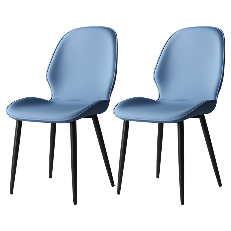 Contemporary Restaurant Leather Side Chair Matte Finish Parsons Dining Chair Blue 2 Piece Set Clearhalo ' kitchen&dining_furn' 'Dining Chairs' 'Dining Tables & Seating' 'dining_chair' 'furn' 'furn_dining_chair' 'Furniture' 'furniture_dining_chair' 'Kitchen & Dining Furniture' 'kitchen' 3847326