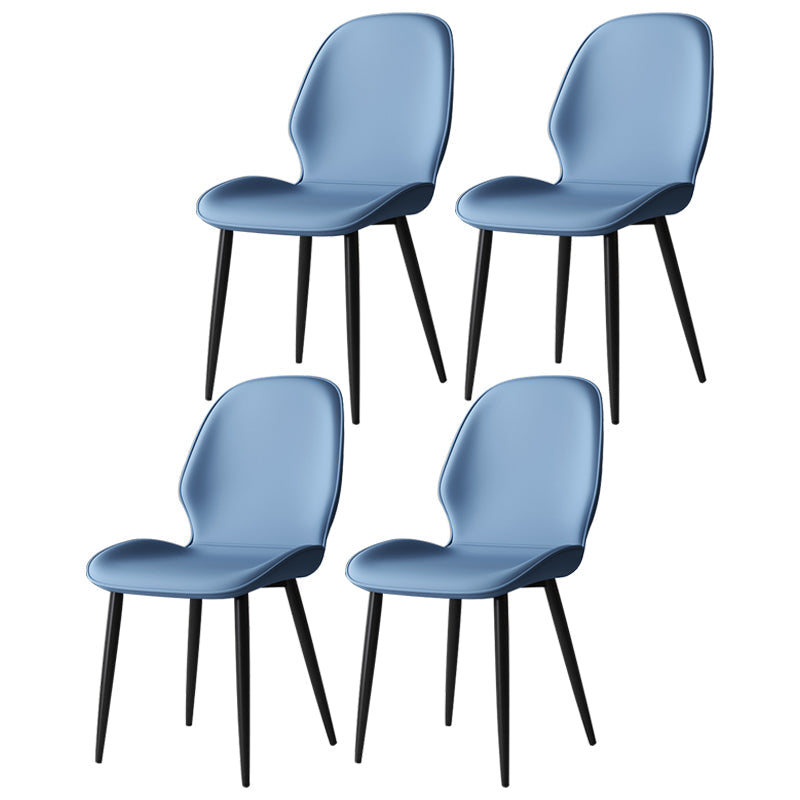 Contemporary Restaurant Leather Side Chair Matte Finish Parsons Dining Chair Blue 4 Piece Set Clearhalo ' kitchen&dining_furn' 'Dining Chairs' 'Dining Tables & Seating' 'dining_chair' 'furn' 'furn_dining_chair' 'Furniture' 'furniture_dining_chair' 'Kitchen & Dining Furniture' 'kitchen' 3847327