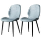 Contemporary Restaurant Leather Side Chair Matte Finish Parsons Dining Chair Lake Blue 2 Piece Set Clearhalo ' kitchen&dining_furn' 'Dining Chairs' 'Dining Tables & Seating' 'dining_chair' 'furn' 'furn_dining_chair' 'Furniture' 'furniture_dining_chair' 'Kitchen & Dining Furniture' 'kitchen' 3847329