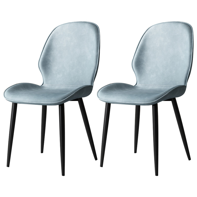 Contemporary Restaurant Leather Side Chair Matte Finish Parsons Dining Chair Lake Blue 2 Piece Set Clearhalo ' kitchen&dining_furn' 'Dining Chairs' 'Dining Tables & Seating' 'dining_chair' 'furn' 'furn_dining_chair' 'Furniture' 'furniture_dining_chair' 'Kitchen & Dining Furniture' 'kitchen' 3847329
