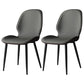 Contemporary Restaurant Leather Side Chair Matte Finish Parsons Dining Chair Gray Coffee 2 Piece Set Clearhalo ' kitchen&dining_furn' 'Dining Chairs' 'Dining Tables & Seating' 'dining_chair' 'furn' 'furn_dining_chair' 'Furniture' 'furniture_dining_chair' 'Kitchen & Dining Furniture' 'kitchen' 3847335