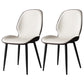 Contemporary Restaurant Leather Side Chair Matte Finish Parsons Dining Chair White-Brown 2 Piece Set Clearhalo ' kitchen&dining_furn' 'Dining Chairs' 'Dining Tables & Seating' 'dining_chair' 'furn' 'furn_dining_chair' 'Furniture' 'furniture_dining_chair' 'Kitchen & Dining Furniture' 'kitchen' 3847338