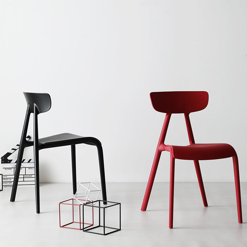 Minimalist Style Plastic Armless Chair Open Back Dining Side Chair for Home Use Clearhalo ' kitchen&dining_furn' 'Dining Chairs' 'Dining Tables & Seating' 'dining_chair' 'furn' 'furn_dining_chair' 'Furniture' 'furniture_dining_chair' 'Kitchen & Dining Furniture' 'kitchen' 3847346