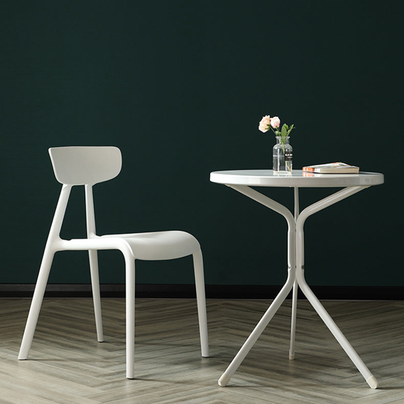 Minimalist Style Plastic Armless Chair Open Back Dining Side Chair for Home Use Clearhalo ' kitchen&dining_furn' 'Dining Chairs' 'Dining Tables & Seating' 'dining_chair' 'furn' 'furn_dining_chair' 'Furniture' 'furniture_dining_chair' 'Kitchen & Dining Furniture' 'kitchen' 3847348