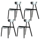Minimalist Style Plastic Armless Chair Open Back Dining Side Chair for Home Use Black 4 Piece Set Clearhalo ' kitchen&dining_furn' 'Dining Chairs' 'Dining Tables & Seating' 'dining_chair' 'furn' 'furn_dining_chair' 'Furniture' 'furniture_dining_chair' 'Kitchen & Dining Furniture' 'kitchen' 3847349