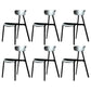 Minimalist Style Plastic Armless Chair Open Back Dining Side Chair for Home Use Black 6 Piece Set Clearhalo ' kitchen&dining_furn' 'Dining Chairs' 'Dining Tables & Seating' 'dining_chair' 'furn' 'furn_dining_chair' 'Furniture' 'furniture_dining_chair' 'Kitchen & Dining Furniture' 'kitchen' 3847350