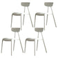Minimalist Style Plastic Armless Chair Open Back Dining Side Chair for Home Use White 4 Piece Set Clearhalo ' kitchen&dining_furn' 'Dining Chairs' 'Dining Tables & Seating' 'dining_chair' 'furn' 'furn_dining_chair' 'Furniture' 'furniture_dining_chair' 'Kitchen & Dining Furniture' 'kitchen' 3847355