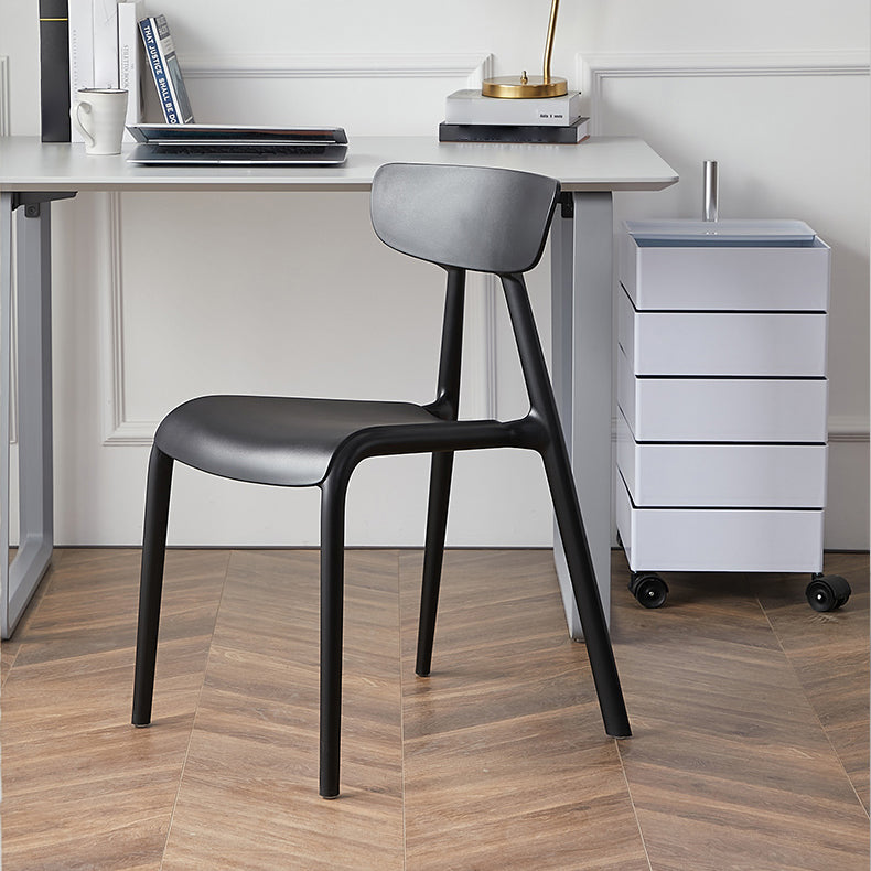 Minimalist Style Plastic Armless Chair Open Back Dining Side Chair for Home Use Clearhalo ' kitchen&dining_furn' 'Dining Chairs' 'Dining Tables & Seating' 'dining_chair' 'furn' 'furn_dining_chair' 'Furniture' 'furniture_dining_chair' 'Kitchen & Dining Furniture' 'kitchen' 3847362