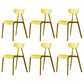 Minimalist Style Plastic Armless Chair Open Back Dining Side Chair for Home Use Yellow 6 Piece Set Clearhalo ' kitchen&dining_furn' 'Dining Chairs' 'Dining Tables & Seating' 'dining_chair' 'furn' 'furn_dining_chair' 'Furniture' 'furniture_dining_chair' 'Kitchen & Dining Furniture' 'kitchen' 3847363