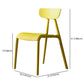 Minimalist Style Plastic Armless Chair Open Back Dining Side Chair for Home Use Clearhalo ' kitchen&dining_furn' 'Dining Chairs' 'Dining Tables & Seating' 'dining_chair' 'furn' 'furn_dining_chair' 'Furniture' 'furniture_dining_chair' 'Kitchen & Dining Furniture' 'kitchen' 3847364