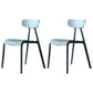 Minimalist Style Plastic Armless Chair Open Back Dining Side Chair for Home Use Blue 2 Piece Set Clearhalo ' kitchen&dining_furn' 'Dining Chairs' 'Dining Tables & Seating' 'dining_chair' 'furn' 'furn_dining_chair' 'Furniture' 'furniture_dining_chair' 'Kitchen & Dining Furniture' 'kitchen' 3847365