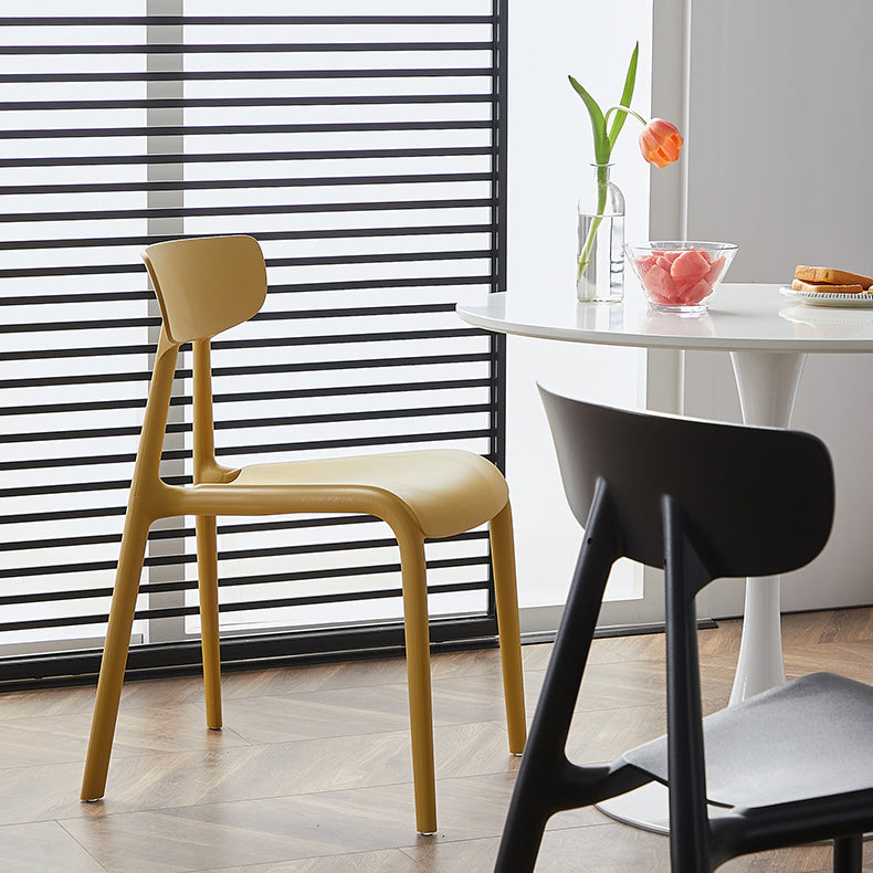 Minimalist Style Plastic Armless Chair Open Back Dining Side Chair for Home Use Clearhalo ' kitchen&dining_furn' 'Dining Chairs' 'Dining Tables & Seating' 'dining_chair' 'furn' 'furn_dining_chair' 'Furniture' 'furniture_dining_chair' 'Kitchen & Dining Furniture' 'kitchen' 3847368