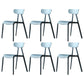 Minimalist Style Plastic Armless Chair Open Back Dining Side Chair for Home Use Blue 6 Piece Set Clearhalo ' kitchen&dining_furn' 'Dining Chairs' 'Dining Tables & Seating' 'dining_chair' 'furn' 'furn_dining_chair' 'Furniture' 'furniture_dining_chair' 'Kitchen & Dining Furniture' 'kitchen' 3847369