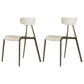 Minimalist Style Plastic Armless Chair Open Back Dining Side Chair for Home Use Khaki 2 Piece Set Clearhalo ' kitchen&dining_furn' 'Dining Chairs' 'Dining Tables & Seating' 'dining_chair' 'furn' 'furn_dining_chair' 'Furniture' 'furniture_dining_chair' 'Kitchen & Dining Furniture' 'kitchen' 3847370