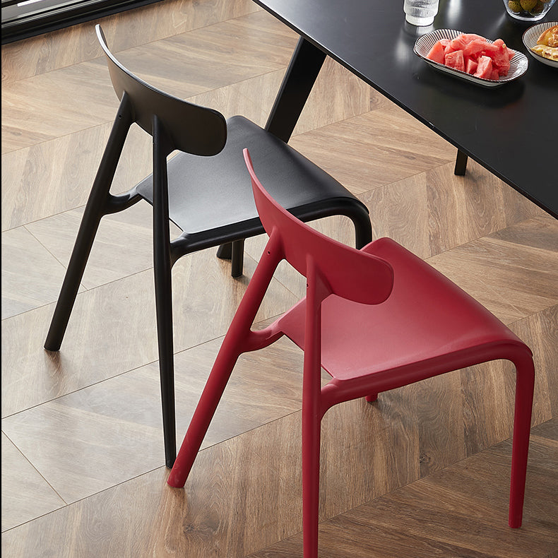Minimalist Style Plastic Armless Chair Open Back Dining Side Chair for Home Use Clearhalo ' kitchen&dining_furn' 'Dining Chairs' 'Dining Tables & Seating' 'dining_chair' 'furn' 'furn_dining_chair' 'Furniture' 'furniture_dining_chair' 'Kitchen & Dining Furniture' 'kitchen' 3847371