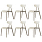 Minimalist Style Plastic Armless Chair Open Back Dining Side Chair for Home Use Khaki 6 Piece Set Clearhalo ' kitchen&dining_furn' 'Dining Chairs' 'Dining Tables & Seating' 'dining_chair' 'furn' 'furn_dining_chair' 'Furniture' 'furniture_dining_chair' 'Kitchen & Dining Furniture' 'kitchen' 3847374