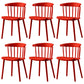 Contemporary Plastic Side Armless Chair Windsor Back Stacking Side Chair for Home Use Red 6 Piece Set Clearhalo ' kitchen&dining_furn' 'Dining Chairs' 'Dining Tables & Seating' 'dining_chair' 'furn' 'furn_dining_chair' 'Furniture' 'furniture_dining_chair' 'Kitchen & Dining Furniture' 'kitchen' 3847380