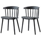 Contemporary Plastic Side Armless Chair Windsor Back Stacking Side Chair for Home Use Grey 2 Piece Set Clearhalo ' kitchen&dining_furn' 'Dining Chairs' 'Dining Tables & Seating' 'dining_chair' 'furn' 'furn_dining_chair' 'Furniture' 'furniture_dining_chair' 'Kitchen & Dining Furniture' 'kitchen' 3847382