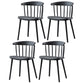 Contemporary Plastic Side Armless Chair Windsor Back Stacking Side Chair for Home Use Grey 4 Piece Set Clearhalo ' kitchen&dining_furn' 'Dining Chairs' 'Dining Tables & Seating' 'dining_chair' 'furn' 'furn_dining_chair' 'Furniture' 'furniture_dining_chair' 'Kitchen & Dining Furniture' 'kitchen' 3847384