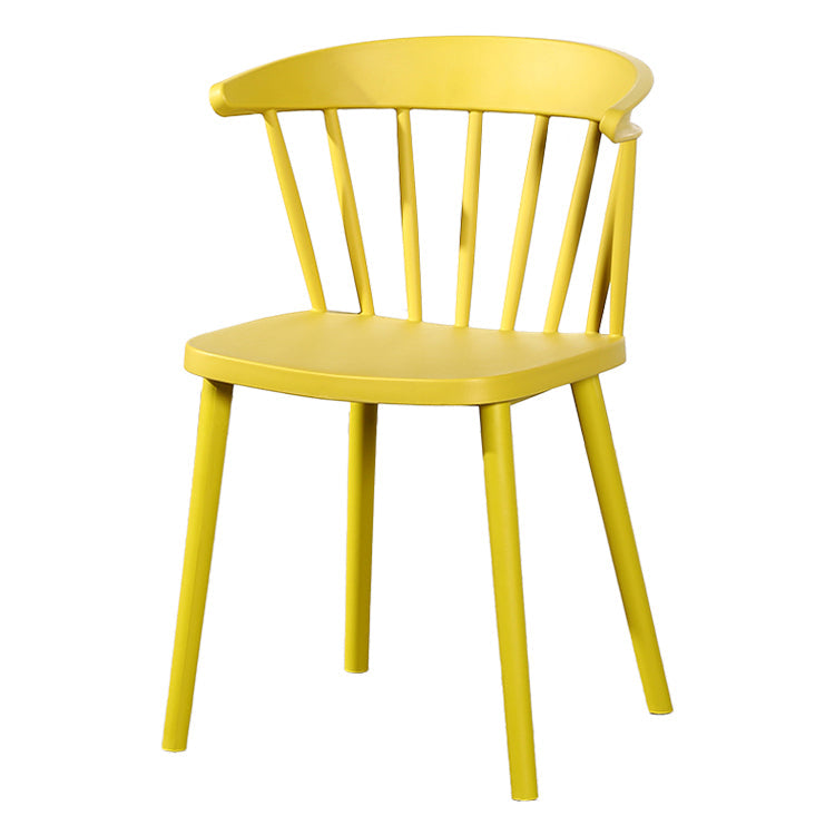 Contemporary Plastic Side Armless Chair Windsor Back Stacking Side Chair for Home Use Clearhalo ' kitchen&dining_furn' 'Dining Chairs' 'Dining Tables & Seating' 'dining_chair' 'furn' 'furn_dining_chair' 'Furniture' 'furniture_dining_chair' 'Kitchen & Dining Furniture' 'kitchen' 3847385