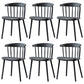 Contemporary Plastic Side Armless Chair Windsor Back Stacking Side Chair for Home Use Grey 6 Piece Set Clearhalo ' kitchen&dining_furn' 'Dining Chairs' 'Dining Tables & Seating' 'dining_chair' 'furn' 'furn_dining_chair' 'Furniture' 'furniture_dining_chair' 'Kitchen & Dining Furniture' 'kitchen' 3847386