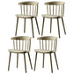 Contemporary Plastic Side Armless Chair Windsor Back Stacking Side Chair for Home Use Khaki 4 Piece Set Clearhalo ' kitchen&dining_furn' 'Dining Chairs' 'Dining Tables & Seating' 'dining_chair' 'furn' 'furn_dining_chair' 'Furniture' 'furniture_dining_chair' 'Kitchen & Dining Furniture' 'kitchen' 3847396