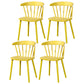 Contemporary Plastic Side Armless Chair Windsor Back Stacking Side Chair for Home Use Ginger 4 Piece Set Clearhalo ' kitchen&dining_furn' 'Dining Chairs' 'Dining Tables & Seating' 'dining_chair' 'furn' 'furn_dining_chair' 'Furniture' 'furniture_dining_chair' 'Kitchen & Dining Furniture' 'kitchen' 3847399