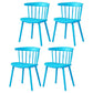 Contemporary Plastic Side Armless Chair Windsor Back Stacking Side Chair for Home Use Lake Blue 4 Piece Set Clearhalo ' kitchen&dining_furn' 'Dining Chairs' 'Dining Tables & Seating' 'dining_chair' 'furn' 'furn_dining_chair' 'Furniture' 'furniture_dining_chair' 'Kitchen & Dining Furniture' 'kitchen' 3847402