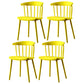 Contemporary Plastic Side Armless Chair Windsor Back Stacking Side Chair for Home Use Yellow 4 Piece Set Clearhalo ' kitchen&dining_furn' 'Dining Chairs' 'Dining Tables & Seating' 'dining_chair' 'furn' 'furn_dining_chair' 'Furniture' 'furniture_dining_chair' 'Kitchen & Dining Furniture' 'kitchen' 3847405