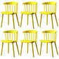 Contemporary Plastic Side Armless Chair Windsor Back Stacking Side Chair for Home Use Yellow 6 Piece Set Clearhalo ' kitchen&dining_furn' 'Dining Chairs' 'Dining Tables & Seating' 'dining_chair' 'furn' 'furn_dining_chair' 'Furniture' 'furniture_dining_chair' 'Kitchen & Dining Furniture' 'kitchen' 3847406
