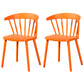 Contemporary Plastic Side Armless Chair Windsor Back Stacking Side Chair for Home Use Orange 2 Piece Set Clearhalo ' kitchen&dining_furn' 'Dining Chairs' 'Dining Tables & Seating' 'dining_chair' 'furn' 'furn_dining_chair' 'Furniture' 'furniture_dining_chair' 'Kitchen & Dining Furniture' 'kitchen' 3847407