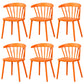 Contemporary Plastic Side Armless Chair Windsor Back Stacking Side Chair for Home Use Orange 6 Piece Set Clearhalo ' kitchen&dining_furn' 'Dining Chairs' 'Dining Tables & Seating' 'dining_chair' 'furn' 'furn_dining_chair' 'Furniture' 'furniture_dining_chair' 'Kitchen & Dining Furniture' 'kitchen' 3847409