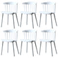 Contemporary Plastic Side Armless Chair Windsor Back Stacking Side Chair for Home Use White 6 Piece Set Clearhalo ' kitchen&dining_furn' 'Dining Chairs' 'Dining Tables & Seating' 'dining_chair' 'furn' 'furn_dining_chair' 'Furniture' 'furniture_dining_chair' 'Kitchen & Dining Furniture' 'kitchen' 3847412