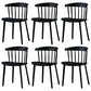 Contemporary Plastic Side Armless Chair Windsor Back Stacking Side Chair for Home Use Black 6 Piece Set Clearhalo ' kitchen&dining_furn' 'Dining Chairs' 'Dining Tables & Seating' 'dining_chair' 'furn' 'furn_dining_chair' 'Furniture' 'furniture_dining_chair' 'Kitchen & Dining Furniture' 'kitchen' 3847418