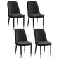 Home Contemporary Side Chair Solid Back Metal Upholstered Dining Room Chair Black 4 Piece Set Brass Gold Clearhalo ' kitchen&dining_furn' 'Dining Chairs' 'Dining Tables & Seating' 'dining_chair' 'furn' 'furn_dining_chair' 'Furniture' 'furniture_dining_chair' 'Kitchen & Dining Furniture' 'kitchen' 3847427