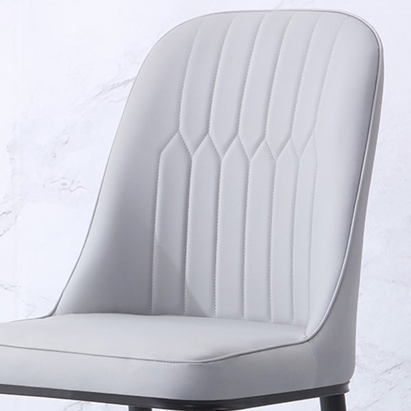 Home Contemporary Side Chair Solid Back Metal Upholstered Dining Room Chair Clearhalo ' kitchen&dining_furn' 'Dining Chairs' 'Dining Tables & Seating' 'dining_chair' 'furn' 'furn_dining_chair' 'Furniture' 'furniture_dining_chair' 'Kitchen & Dining Furniture' 'kitchen' 3847433