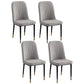 Home Contemporary Side Chair Solid Back Metal Upholstered Dining Room Chair Dark Gray 4 Piece Set Brass Gold Clearhalo ' kitchen&dining_furn' 'Dining Chairs' 'Dining Tables & Seating' 'dining_chair' 'furn' 'furn_dining_chair' 'Furniture' 'furniture_dining_chair' 'Kitchen & Dining Furniture' 'kitchen' 3847447