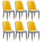 Home Contemporary Side Chair Solid Back Metal Upholstered Dining Room Chair Yellow 6 Piece Set Brass Gold Clearhalo ' kitchen&dining_furn' 'Dining Chairs' 'Dining Tables & Seating' 'dining_chair' 'furn' 'furn_dining_chair' 'Furniture' 'furniture_dining_chair' 'Kitchen & Dining Furniture' 'kitchen' 3847454