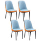 Home Contemporary Side Chair Solid Back Metal Upholstered Dining Room Chair Orange Blue 4 Piece Set Black Clearhalo ' kitchen&dining_furn' 'Dining Chairs' 'Dining Tables & Seating' 'dining_chair' 'furn' 'furn_dining_chair' 'Furniture' 'furniture_dining_chair' 'Kitchen & Dining Furniture' 'kitchen' 3847468