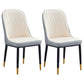 Home Contemporary Side Chair Solid Back Metal Upholstered Dining Room Chair White-Gray 2 Piece Set Brass Gold Clearhalo ' kitchen&dining_furn' 'Dining Chairs' 'Dining Tables & Seating' 'dining_chair' 'furn' 'furn_dining_chair' 'Furniture' 'furniture_dining_chair' 'Kitchen & Dining Furniture' 'kitchen' 3847476