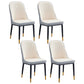 Home Contemporary Side Chair Solid Back Metal Upholstered Dining Room Chair White-Gray 4 Piece Set Brass Gold Clearhalo ' kitchen&dining_furn' 'Dining Chairs' 'Dining Tables & Seating' 'dining_chair' 'furn' 'furn_dining_chair' 'Furniture' 'furniture_dining_chair' 'Kitchen & Dining Furniture' 'kitchen' 3847477