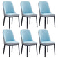 Home Contemporary Side Chair Solid Back Metal Upholstered Dining Room Chair Gray-Blue 6 Piece Set Black Clearhalo ' kitchen&dining_furn' 'Dining Chairs' 'Dining Tables & Seating' 'dining_chair' 'furn' 'furn_dining_chair' 'Furniture' 'furniture_dining_chair' 'Kitchen & Dining Furniture' 'kitchen' 3847487