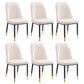Home Contemporary Side Chair Solid Back Metal Upholstered Dining Room Chair Off-White 6 Piece Set Brass Gold Clearhalo ' kitchen&dining_furn' 'Dining Chairs' 'Dining Tables & Seating' 'dining_chair' 'furn' 'furn_dining_chair' 'Furniture' 'furniture_dining_chair' 'Kitchen & Dining Furniture' 'kitchen' 3847502